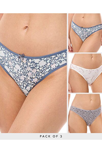 R&B 3 Pack Printed Bikini Briefs