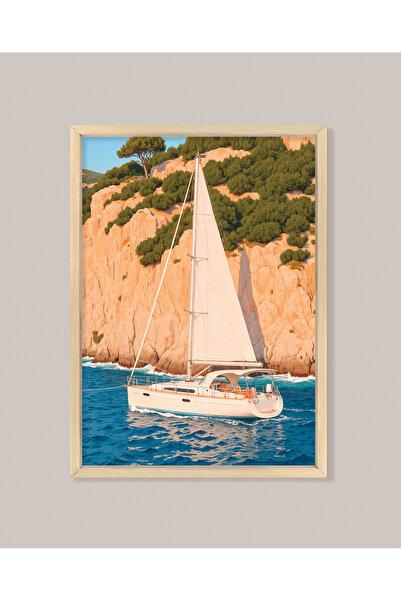 Vetro Design Poster înrămat cu un barca cu pânze