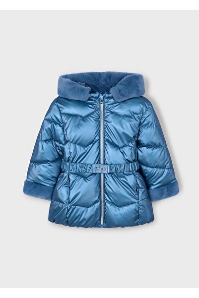 MAYORAL Palton umflat strălucitor cu centură pentru fete