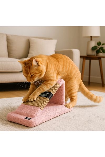 EMSE Luxury Cat Scratching Board Velsoft Fabric Scratching
