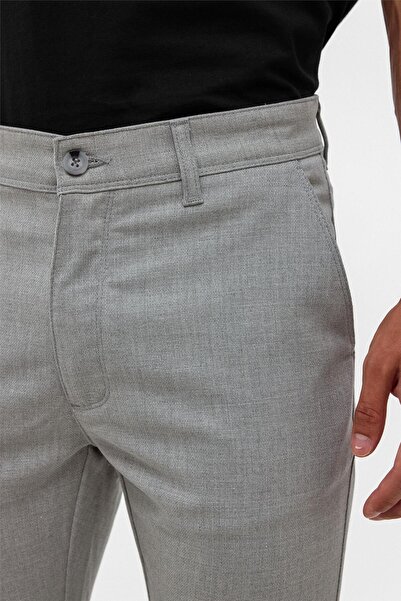 SÜVARİ Gri Slim Desenli Pantolon