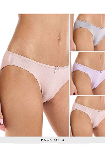 R&B 3 Pack Solid Bikini Briefs
