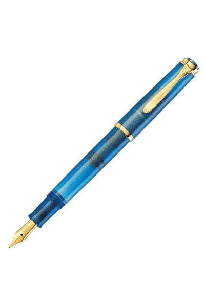 Pelikan Classic Special Edition M200 Golden Lapis Dolma Kalem B Uç