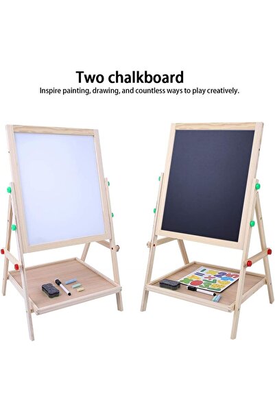 Arabest 2-in-1 Kids Easel - Height Adjustable Easel for Kids, Double Sided Art Painting Activity Eas