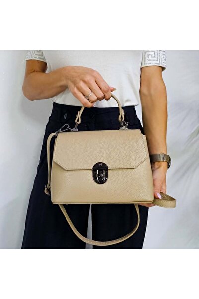 FashionForYou Κομψή τσάντα, GlamourGrip, κατασκευασμένη από γνήσιο δέρμα, επα...