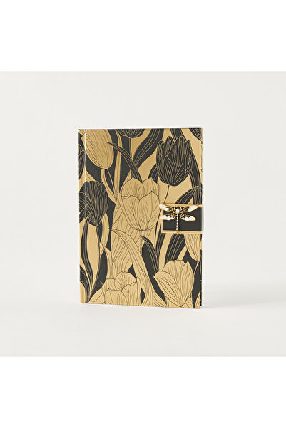 Lifestyle دفتر ملاحظات مسطر بطبعة زهور