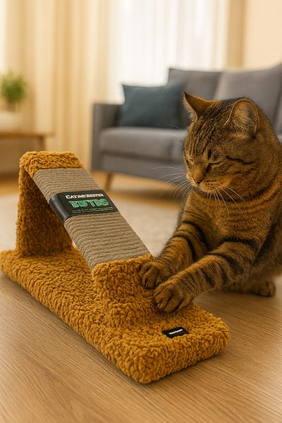 EMSE Luxury Cat Scratching Board Velsoft Fabric Scratching