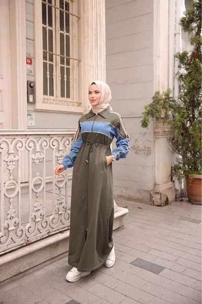 Tebrikler tekstil Women's Summer Cotton Hijab Dress Model G3335