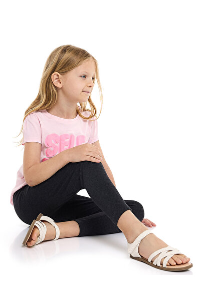 R&B Solid Leggings with Elastic Waist