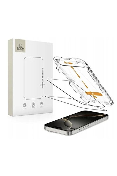 Tech-Protect Προστατευτικό Οθόνης QUICK SET+ για Apple iPhone 16 Pro, Σκληρυμ...