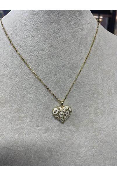 BLACK القلب مفصلة حجر الراين قلادة الصلب