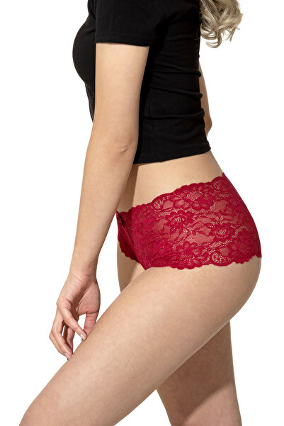 BRAINWEAR Γυναικεία 5 Πακέτα Πολύχρωμα Δαντελένια Σορτς Σλιπ