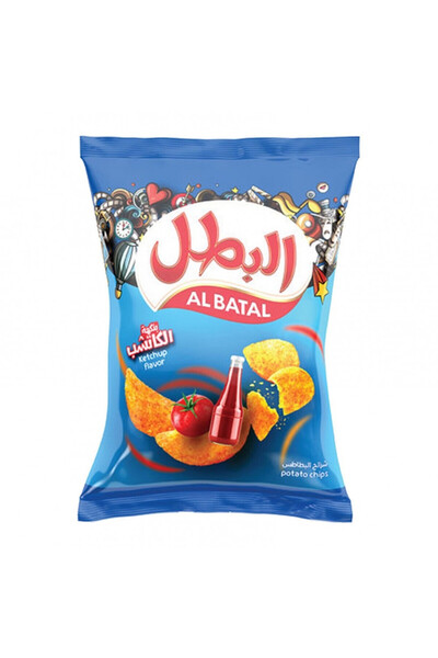 Al Batal رقائق البطاطس بنكهة الكاتشب، 110 غرام