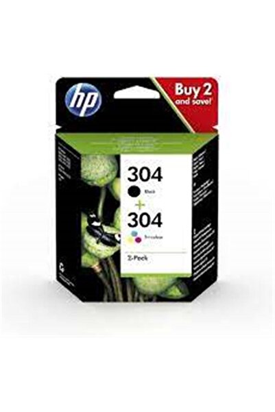 HP 304 Black-Color Siyah-Renkli Multi Paket 3JB05AE