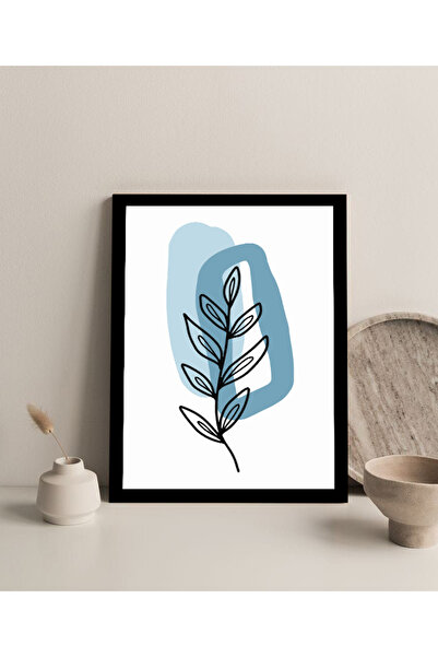 Harikabirev Tablou MDF cu aspect fără cadru (frunză) albastru 2 | ÇTKMDF