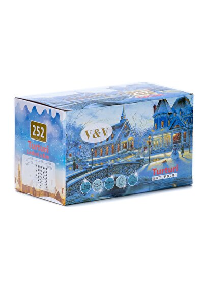 SDX Market Instalație de Crăciun 8 m x 1 m, FLASH, Cortină Roșie, 360 LED-uri...