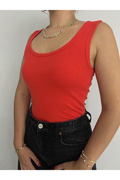 ulslu Slim Piping Ribbed Long Camisole Undershirt