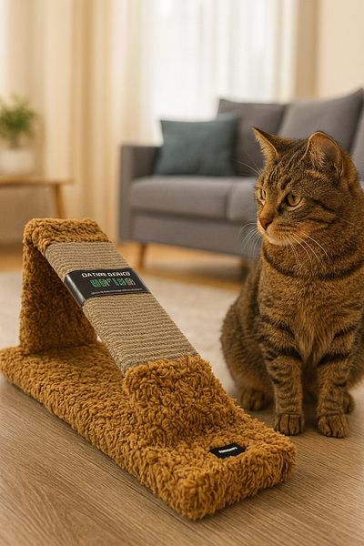 EMSE Luxury Cat Scratching Board Velsoft Fabric Scratching