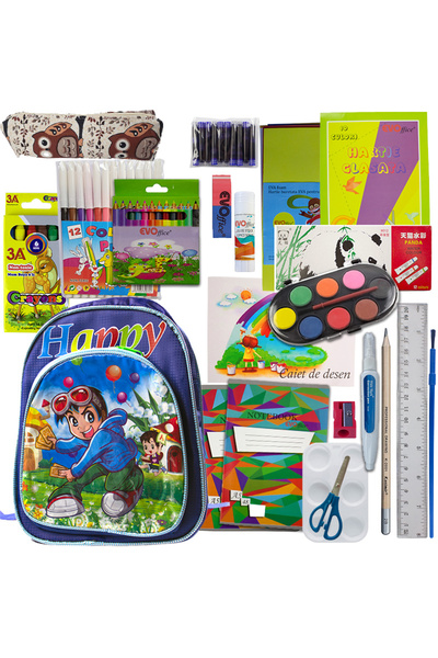 CRT Birotica Ghiozdan echipat pentru gradinita si clasa 0 - baieti