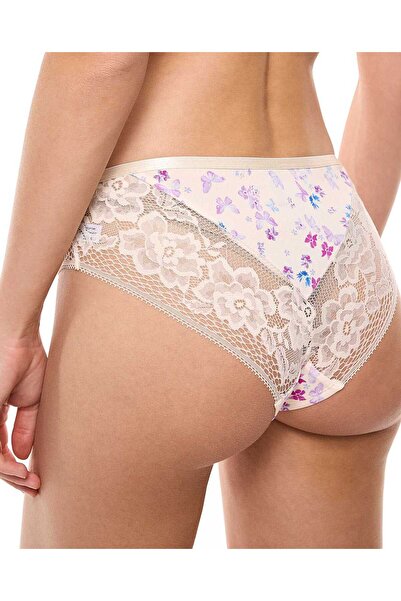 R&B 2 Pack Lace Waist Brazilian Briefs