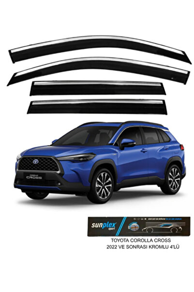 SUNPLEX Toyota Corolla Cross 2022 Ve Sonrası Kromlu Cam Rüzgarlığı Takım 4’lü...
