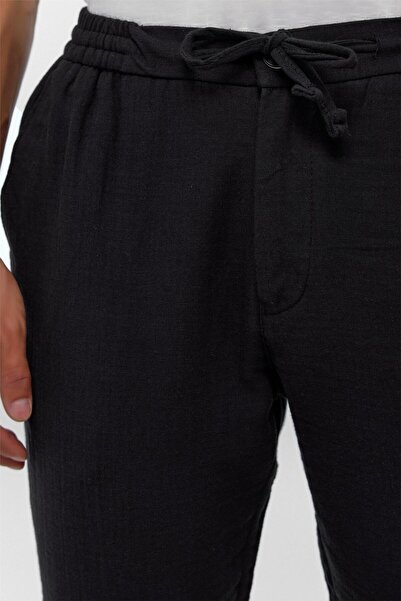 SÜVARİ Siyah Slim Düz Jogger Pantolon