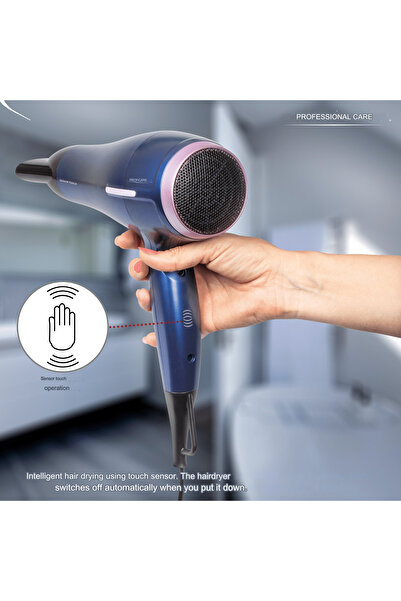 ProfiCare Uscător de păr profesional, ProfiCare, PC-HTD3030, 2200 W, albastru