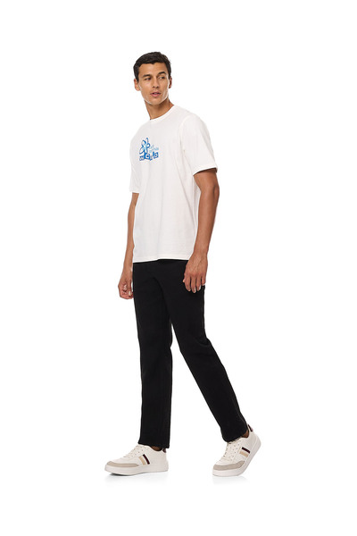 R&B Faded Straight Fit Jeans with Button Closure