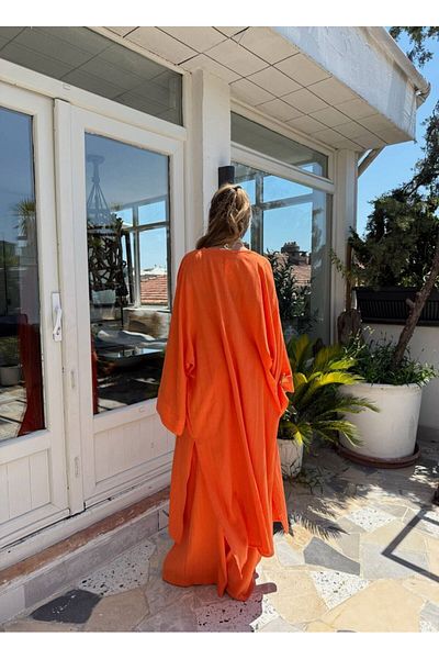 REFİŞ BUTİK VE AKSESUAR Long Slit Kimono Outfit