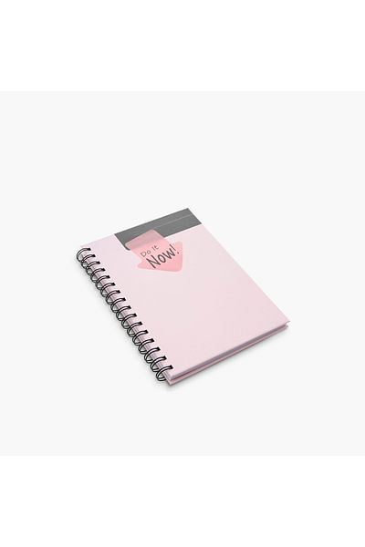 Lifestyle Slogan Print A5 Hardbound Spiral Notebook