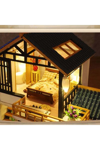 OEM Interactive game, educational, model, assembly house, miniature, House with pond, DIY