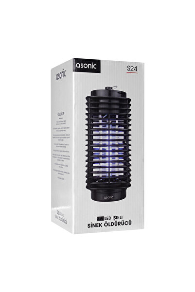 Asonic S24 4W Siyah LED Mavi Işıklı Sinek Öldürücü