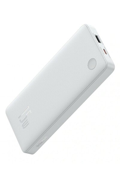 Baseus باور بانك OS-Baseus Airpow Lite 10000 مللي أمبير 15 وات أبيض قمري