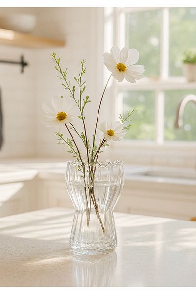 HOMİNG Βάζο Fiore Mini Γυάλινο Γλάστρα 13 cm 242136