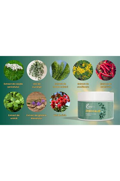 Holisana Gel emulgator, Zenocalm Coada-șoricelului, Eucalipt, Coada-calului, Urzică, Gheara diavolului, Ulei de ricin, 300 ml