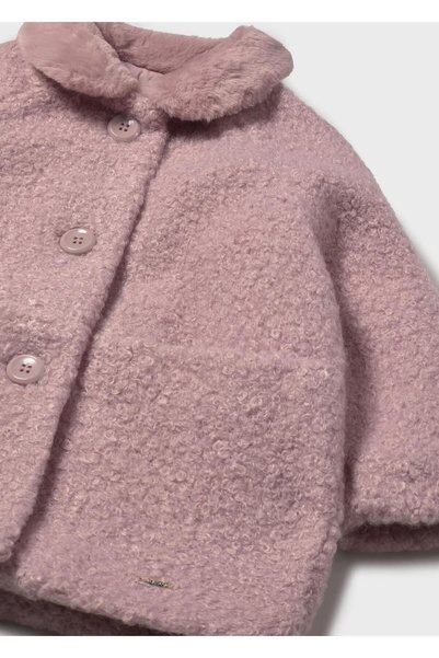 MAYORAL Kız Bebek Kürk Yakalı Peluş Mont