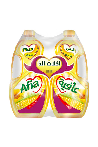 Afia Corn Oil Plus Omega , 1.5L × 2