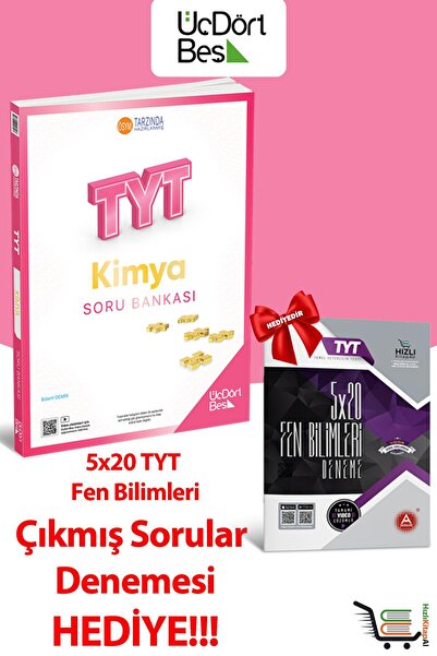 Üç Dört Beş Yayıncılık 2026 Model TYT Kimya Çıkmış Sorular Hediyeli!