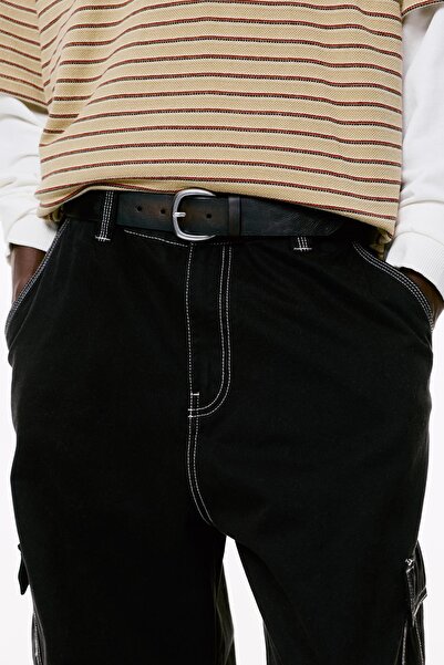 Pull & Bear Kahverengi dokulu kemer