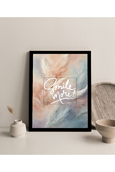 Harikabirev Frameless Frame Look Mdf Table (Smile2) Soft Colors | Ctkmdf