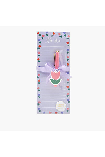 Lifestyle Tulips Print Notepad with Pen