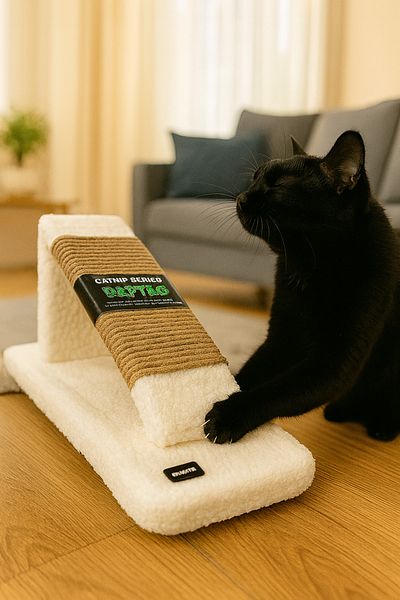 EMSE Luxury Cat Scratching Board Velsoft Fabric Scratching