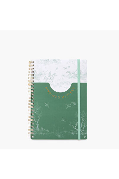 Lifestyle دفتر ملاحظات حلزوني مطبوع بحجم A5 مع جيب