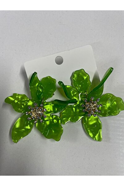 BLACK أقراط بوجيتييري مرصعة بالأحجار مع تفاصيل زهرية