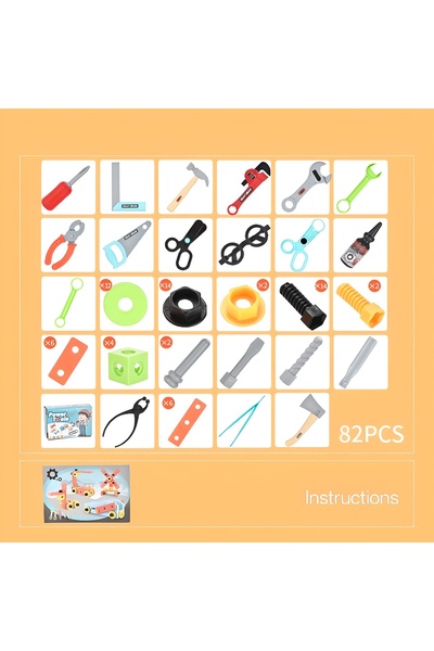 Yelajoy 82-Piece DIY Assembly Toys for Kids, Creative Building Toys, Educational Toys for Toddlers