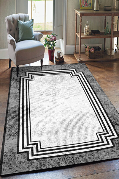 Yürük Home Welsoft Kumaş Dijital Baskılı YRK181 Modeli Lastikli Halı Örtüsü