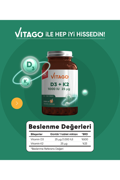 Vitago Tablet Supplementing Food with Vitamin D3 and Vitamin K2
