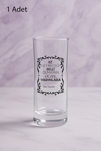 Ceymas Hediyelik Kişiye Özel Ne Getireceği Belli Olmayan Güzel Yarınlara Baskılı Rakı Bardağı