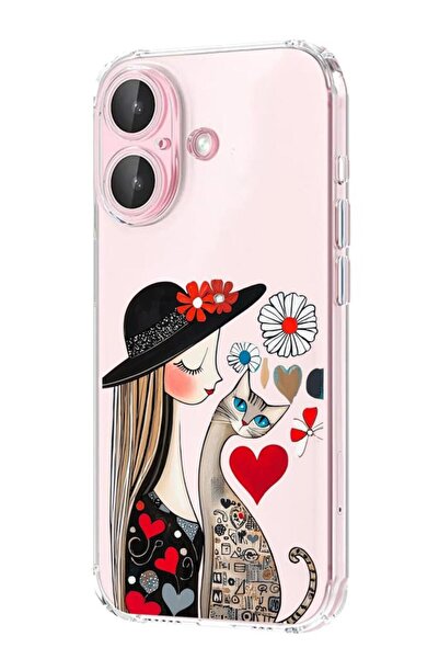 3GEN CASE İphone 16 Uyumlu Desenli Lüx Şeffaf Silikon Kılıf