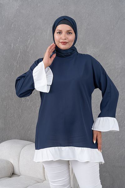 Fzd filizzade Garnished Ruffled Loose Tunic